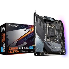 جيجابايت لوحة ام للالعاب Z590I اوروس الترا (LGA 1200/انتل Z590/ميني ITX/M.2 مزدوج/منفذ PCIe 4.0/USB 3.2 الجيل 2×2 نوع سي/انتل واي فاي 6/انتل i225V 2.5GbE) in Saudi Arabia