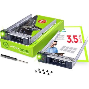 WORKDONE 4-Pack 3.5" LFF Carrier - fits Dell PowerEdge 17-14th Gen Y796F | Only for bigger 4.2" Wide Hot-Swap Bay, R250 R350 T350 R450 T550 R550 R650xs R750xs R6515 R6525 R7515, Labels, Manual, Screws in Saudi Arabia