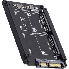 cablecc Dual NGFF B+M-Key M.2 SSD Card JOBD Raid0 Span Bridge to USB3.0 Type-C USB-C 2.5inch SATA Combo Enclosure