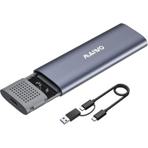 MAIWO M.2 NVMe Enclosure, M.2 NVMe PCIe SSD to USB Adapter, USB 3.1 GEN2 10Gbps Support UASP Trim, 4TB Capacity, Tool Free External Hard Drive Reader Case in Kuwait