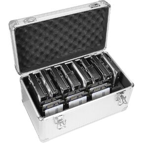 GLOTRENDS B86 14-Slot Storage Box for 2.5/3.5 Inch Internal Hard Disk, Portable Design for Carrying and Transportation, IP65 Water Resistant, HDD Organizer and Protective Box in Kuwait