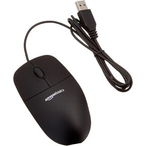 ماوس كمبيوتر USB سلكي بثلاثة أزرار من أمازون بيسكس، مفرد، أسود in Kuwait