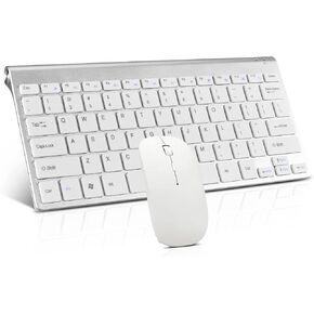 Wireless Keyboard and Mouse Combo, Compact Quiet Wireless Keyboard and Mouse Set 2.4G Ultra-Thin Sleek Design for Windows, Computer, Desktop, PC, Notebook, Laptop (GHKM03 Pink) in Kuwait