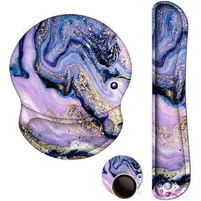 ArtSo Mouse Pad Keyboard Wrist Rest Support Ergonomic, Upgraded Cushion Mousepad Gel Memory Foam Non-Slip Rubber Base Pain Relief & Easy Typing for Home,Office, Oil Painting Flowers in Saudi Arabia