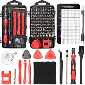 STREBITO Precision Magnetic Screwdriver Set 124-Piece Electronics Tool Kit | 101 Precision Bits, Electronics Screwdriver Set for Computer, Laptop, Cell Phone, PC, MacBook, iPhone, PS4, PS5, Xbox Repair in Saudi Arabia