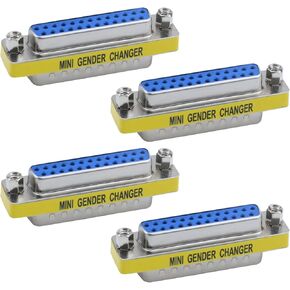 Antrader 25Pin VGA SVGA KVM Male to Female Mini Gender Changer Coupler 4Pcs | M/F DB25 Cable Converter Parallel DSUB Connector for PC in Saudi Arabia