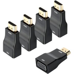HDMI to VGA Adapter Converter, 1080P Male to Female Cord for Computer, Desktop, Laptop, PC, Monitor, Projector, HDTV, Chromebook, Raspberry Pi, Roku, Xbox and More | Male to Female Cord for Computer, Desktop, Laptop, PC, Monitor, Projector, HDTV, Chromebo in Saudi Arabia