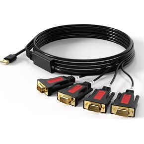 USB to RS232 DB9 Serial (9-Pin) Adapter Cable 5ft Compatible with MAC OS, Windows, Android, Linux (USB A) in Saudi Arabia