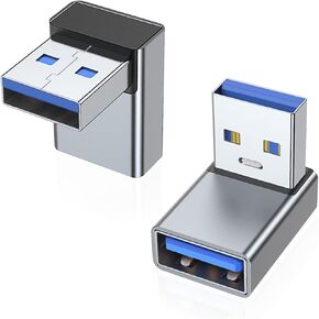 AreMe 90 Degree USB 3.0 Adapter 2 Pack, Up and Down Angle, Black in Kuwait