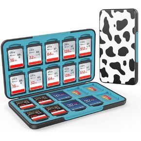 HEIYING SD Card Holder with 40 Precise Slots for SDXC SDHC Micro SD Cards | Portable SD Card Case, Hard ABS Shell with Soft Silicone Lining, Precise Card Slots,Magnetic Closure for Neat Storage in Saudi Arabia