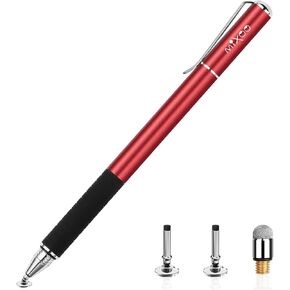 Mixoo Stylus Pens for Touch Screens - Disc & Fiber Tip 2 in 1 High Sensitivity Universal Stylus for iPad, iPhone, Tablets and Other Capacitive Touch Screens (Red) in Saudi Arabia