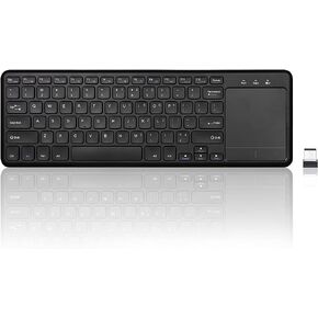 Perixx PERIBOARD-716 Wireless Keyboard with Touchpad, Support Multiple Devices Connection with TV, Tablet and Smartphone, X Type Scissor Keys, Black, US English Layout in Saudi Arabia