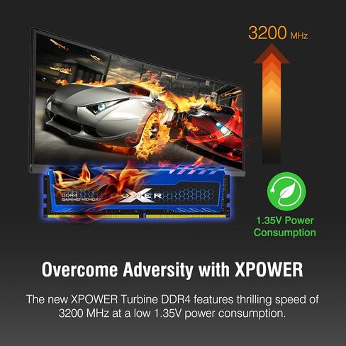 سيليكون باور 32 جيجابايت Xpower Turbine RGB DDR4 3200 ميجا هرتز PC4-25600 CL16 مجموعة قنوات مزدوجة (2X 16 جيجابايت) in Kuwait