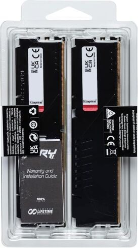 Kingston Technology Kingston Fury Beast White 128 جيجا بايت (4x32 جيجا بايت) 5600MT/s CL40 DDR5 XMP DIMM | رفع تردد التشغيل | التوصيل والتشغيل | إنتل أكس إم بي 3.0 | مجموعة من 4 | KF556C40BWK4-128 in Kuwait