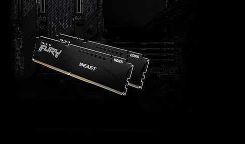 Kingston Technology Kingston Fury Beast White 128 جيجا بايت (4x32 جيجا بايت) 5600MT/s CL40 DDR5 XMP DIMM | رفع تردد التشغيل | التوصيل والتشغيل | إنتل أكس إم بي 3.0 | مجموعة من 4 | KF556C40BWK4-128 in Kuwait