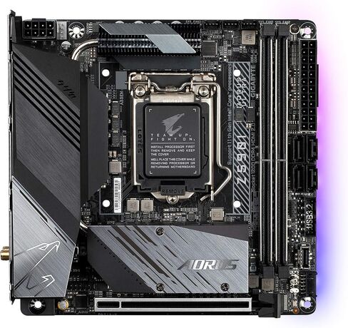 GIGABYTE Z590I AORUS ULTRA (LGA 1200/Intel Z590/Mini-ITX/Dual M.2/PCIe 4.0/USB 3.2 Gen2X2 Type-C/Intel WIFI 6/Intel i225V 2.5GbE/ Gaming Motherboard) in Saudi Arabia