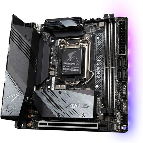 GIGABYTE Z590I AORUS ULTRA (LGA 1200/Intel Z590/Mini-ITX/Dual M.2/PCIe 4.0/USB 3.2 Gen2X2 Type-C/Intel WIFI 6/Intel i225V 2.5GbE/ Gaming Motherboard) in Saudi Arabia