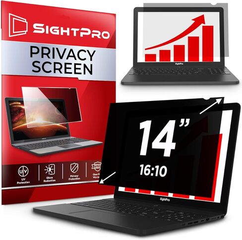 فلتر شاشة خصوصية للكمبيوتر مقاس 24 بوصة من SightPro لشاشة عريضة مقاس 16:9 - درع الخصوصية وحامي مضاد للوهج in Saudi Arabia