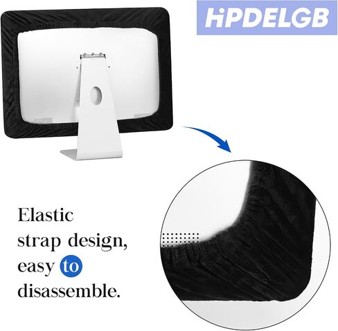 Computer monitor dust cover black for screen 21.5/24 inch or for All in One LCD TV dust Dustproof cover ( screen size 21.5-24 inch Monitor Dust Cover) (21.5-24 inch Monitor Dust Cover) in Saudi Arabia