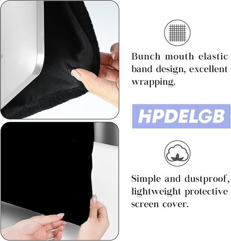 Computer monitor dust cover black for screen 21.5/24 inch or for All in One LCD TV dust Dustproof cover ( screen size 21.5-24 inch Monitor Dust Cover) (21.5-24 inch Monitor Dust Cover) in Saudi Arabia