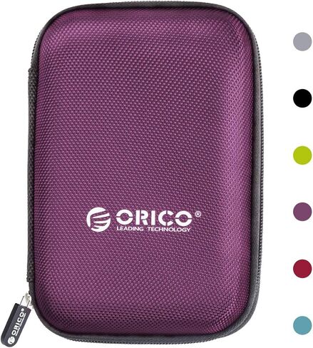 ORICO Hard Drive Case 2.5 inch External Drive Storage Carrying Bag Waterproof Shockproof with Inner Size 5.5x3.5x1.0inch for Organizing HDD and Electronic Accessories, Multi Colors (PHD-25) in Kuwait