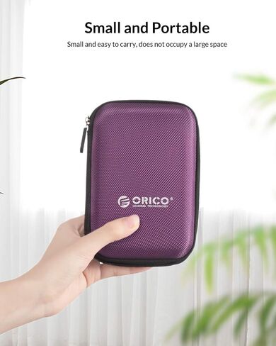 ORICO Hard Drive Case 2.5 inch External Drive Storage Carrying Bag Waterproof Shockproof with Inner Size 5.5x3.5x1.0inch for Organizing HDD and Electronic Accessories, Multi Colors (PHD-25) in Kuwait