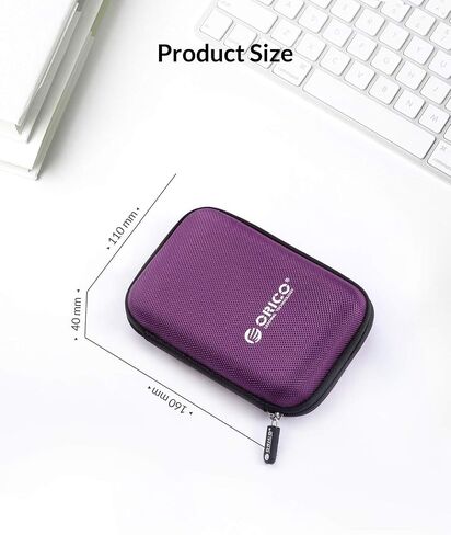 ORICO Hard Drive Case 2.5 inch External Drive Storage Carrying Bag Waterproof Shockproof with Inner Size 5.5x3.5x1.0inch for Organizing HDD and Electronic Accessories, Multi Colors (PHD-25) in Kuwait