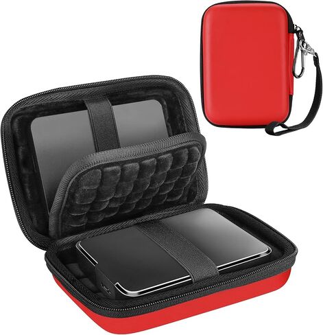 ProCase Hard Drive Case 2.5 Inch for Elements WD My Passport Canvio Basics Seagate Backup Plus Slim Expansion 1TB 2TB 3TB 4TB, Portable External Hard Drive Carrying Case -Black in Saudi Arabia