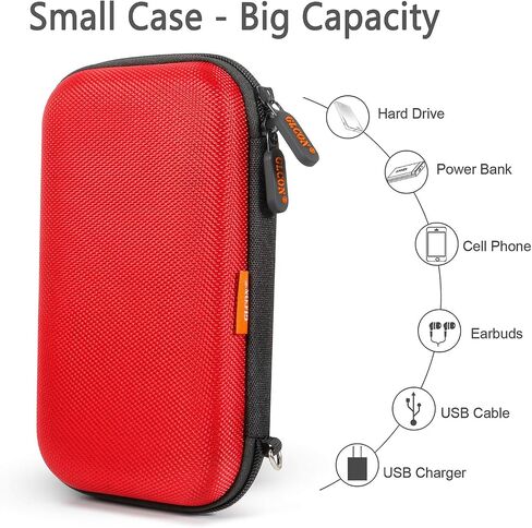 External Hard Drive Case, Shockproof EVA Travel Storage Bag | Fits WD My Passport, Seagate, Toshiba, 1TB 2TB 4TB, Power Bank, Portable Electronic Organizer in Kuwait