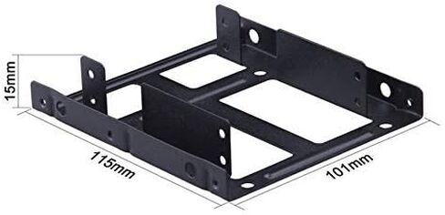 MEETOOT ذات الطابقين SSD تصاعد قوس معدني مزدوج سطح المكتب HDD / SSD القرص الصلب خليج تصاعد حامل محول 2.5 إلى 3.5 in Saudi Arabia
