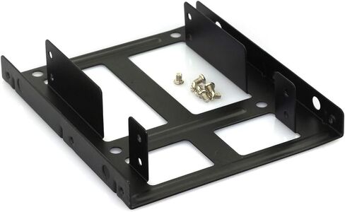 MEETOOT ذات الطابقين SSD تصاعد قوس معدني مزدوج سطح المكتب HDD / SSD القرص الصلب خليج تصاعد حامل محول 2.5 إلى 3.5 in Saudi Arabia