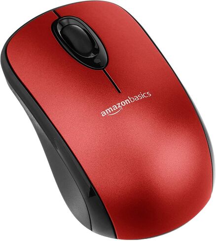 Amazon Basics 2.4 GHz Wireless Optical Computer Mouse with USB Nano Receiver, Portable, No Wires, Smooth Tracking, Multi-Device Compatibility, Black in Kuwait