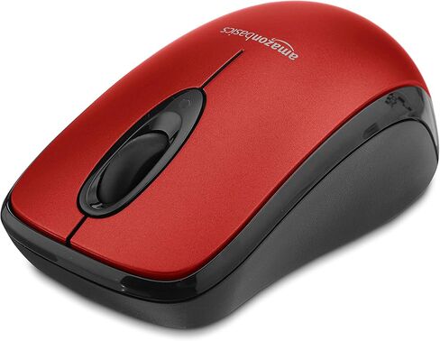 Amazon Basics 2.4 GHz Wireless Optical Computer Mouse with USB Nano Receiver, Portable, No Wires, Smooth Tracking, Multi-Device Compatibility, Black in Kuwait