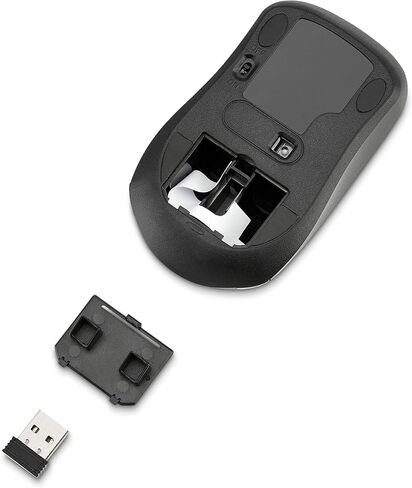 Amazon Basics 2.4 GHz Wireless Optical Computer Mouse with USB Nano Receiver, Portable, No Wires, Smooth Tracking, Multi-Device Compatibility, Black in Kuwait
