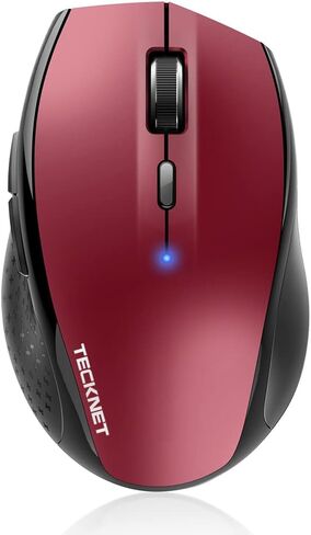 TECKNET Bluetooth Mouse, Wireless Silent 6 Buttons 2-Yr Battery, Black | BT 5.0/3.0, 6-Level DPI to 4800, Wide OS Compatible, Ergonomic for M/L Hands, Extended Battery in Kuwait