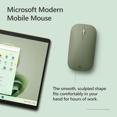 Microsoft Wireless Bluetooth Mouse (2022), Sculpted Design for Ultimate Comfort and Smooth Scrolling, up to 1 Year of Battery Life, 2.4G Range, Forest Color in Saudi Arabia