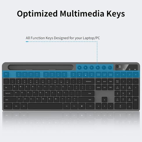 Wireless Keyboard and Mouse Combo, MARVO 2.4G Ergonomic Wireless Computer Keyboard with Phone Tablet Holder, Silent Mouse with 6 Button, Compatible with MacBook, Windows (Black) in Kuwait