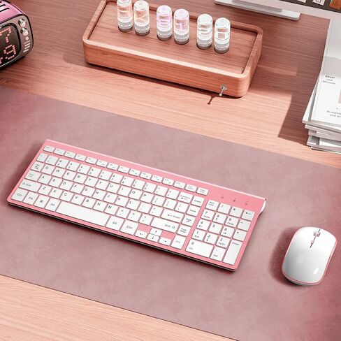 Wireless 2.4G Compact and Quiet Keyboard and Mouse Combo,Ergonomic and Portable Design for Computer, Windows,Desktop, PC, Laptop-Cangling Green in Saudi Arabia
