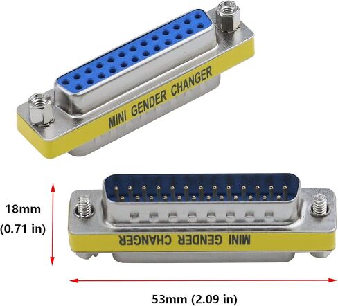 Antrader 25Pin VGA SVGA KVM Male to Female Mini Gender Changer Coupler 4Pcs | M/F DB25 Cable Converter Parallel DSUB Connector for PC in Kuwait