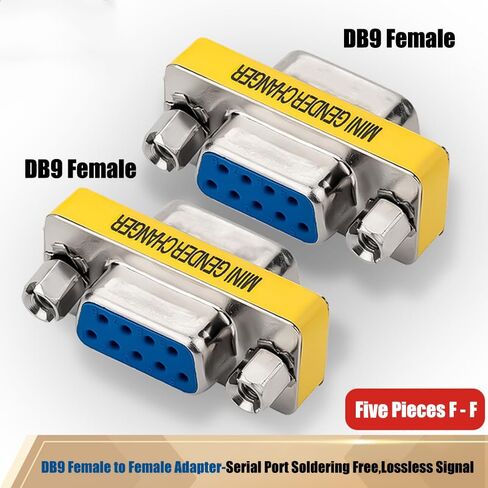 6-Pack 9Pin RS232 Serial Cable DB9 Male to Male/Female to Female Mini Gender Changer Adapter Coupler Connector in Kuwait