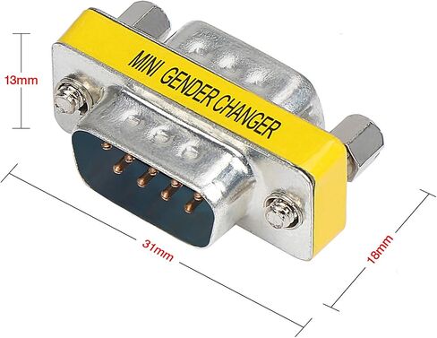 9 Pin RS-232 DB9 Male to Male Female to Female Serial Cable Gender Changer Coupler Adapter (10 Pack) in Kuwait