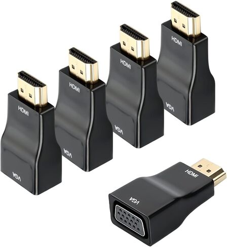 HDMI to VGA Adapter Converter, 1080P Male to Female Cord for Computer, Desktop, Laptop, PC, Monitor, Projector, HDTV, Chromebook, Raspberry Pi, Roku, Xbox and More in Saudi Arabia