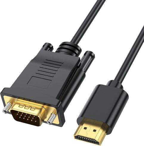 HDMI to VGA Adapter Converter, 1080P Male to Female Cord for Computer, Desktop, Laptop, PC, Monitor, Projector, HDTV, Chromebook, Raspberry Pi, Roku, Xbox and More in Saudi Arabia