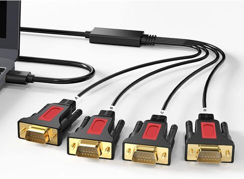 USB to RS232 DB9 Serial (9-Pin) Adapter Cable 5ft Compatible with MAC OS, Windows, Android, Linux (USB A) in Kuwait