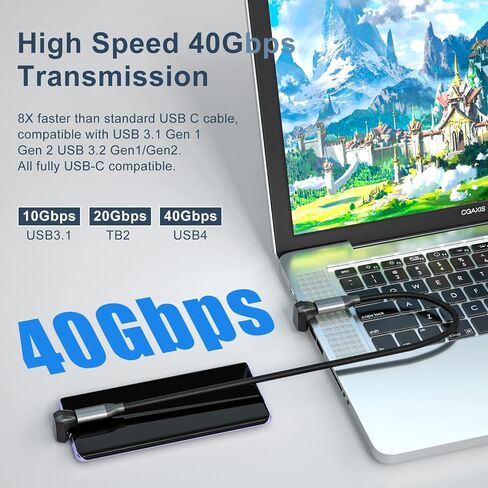 محول Dbilida USB C أنثى إلى أنثى 2 حزمة، محول USB40 جيجابت في الثانية يدعم 100 وات، 8 كيلو عند 60 هرتز، 5 كيلو عند 60 هرتز، 4 كيلو عند 120 هرتز متوافق مع Thunderbolt 4/3، MacBook Pro 2021، MacBook Air 2022 والمزيد من الأجهزة من النوع C in Kuwait