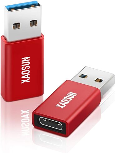 XAOSUN 10Gbps USB A to USB C Adapter, 3.2 USB to USB C Adapter Grey 2-Pack | Data Transfer USB C to USB Adapter, QC5.0 100W Fast Charging for iPhone 17/16/15/14 Plus Pro Max, Laptop, Charger, Quest Link in Kuwait