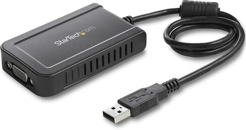 محول StarTech USB-A 2.0 إلى VGA، 1080 بكسل، TAA، يعمل بمنفذ USB (USB2VGAE3) ​​| محول شاشة USB إلى VGA، بطاقة فيديو خارجية، ما يصل إلى خمسة محولات لكل مصدر، ويندوز فقط in Kuwait