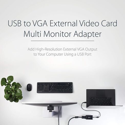 محول StarTech USB-A 2.0 إلى VGA، 1080 بكسل، TAA، يعمل بمنفذ USB (USB2VGAE3) ​​| محول شاشة USB إلى VGA، بطاقة فيديو خارجية، ما يصل إلى خمسة محولات لكل مصدر، ويندوز فقط in Kuwait