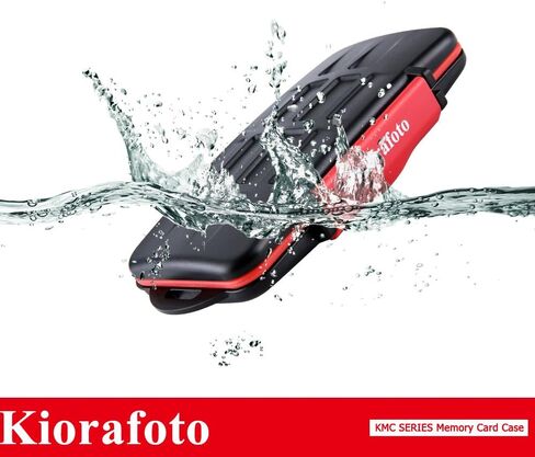 Kiorafoto 12 Slots SD SDHC SDXC Card Holder Case Professional Water-Resistant Anti-Shock Memory Card Storage Protector Wallet with Carabiner in Saudi Arabia