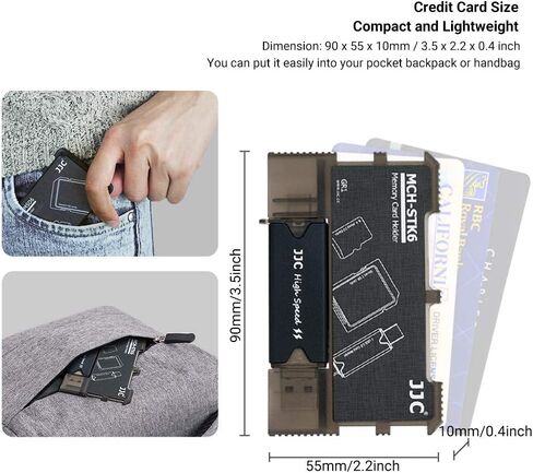 10 Slots Micro SD Card Holder Case Storage Organizer, Ultra Slim Credit Card Size Lightweight Portable TF MSD Memory Card Storage in Kuwait
